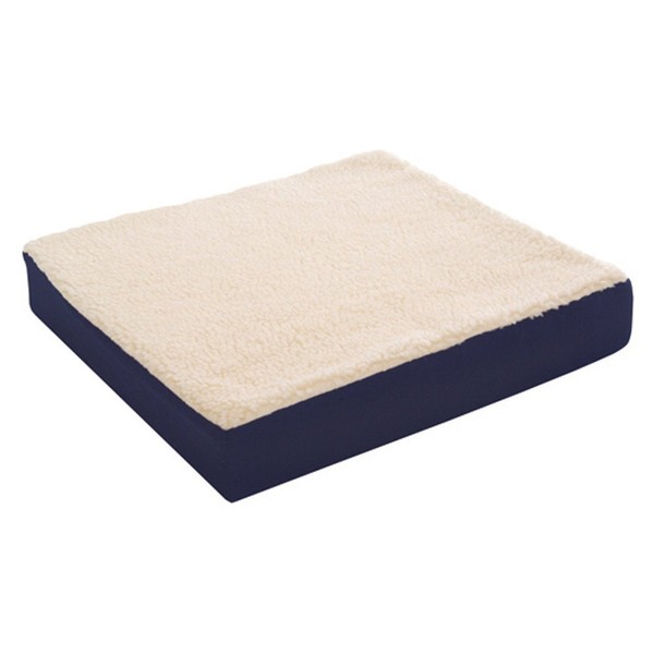 Essential Medical Supply Gel Foam Contour Cushion with Fleece Cover, Blue, Regular