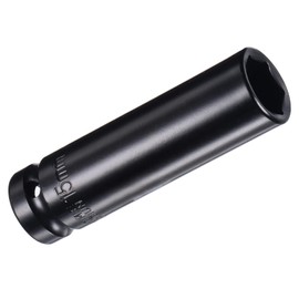 Unifizz 1/2" Drive 15mm Deep Impact Socket with 6 Point Design, Heat Treated Cr-V Steel, 78mm Length, Metric Sizes