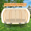 MSSVIGING 14Ft 8 Trampoline Curved Poles Replacement with Enclosure Net,