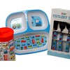Kids Vehicle Dinner Set - Divided Plate Cup and Metal