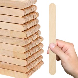 200PCS Wooden Sticks for Crafts – 8 Inch Wooden Sticks for Crafting Jumbo Craft Sticks Bulk for DIY Crafts Jumbo Popsicle Sticks for Crafts Wooden Wax Sticks
