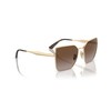 Vogue Eyewear Woman Sunglasses Pale Gold Frame, Gradient Brown Polar