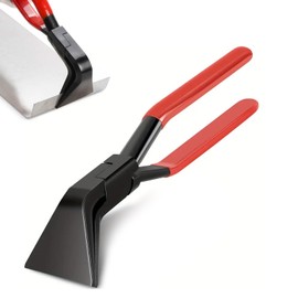 Falzzange 45°, Hand Abkantzange Blechzange Breit 60 mm mit Rutschfestem Griff Blechbiegezange Gesamtlänge 280 mm Dachdecker Werkzeug zum Biegen und Glätten von Blechen (Rot)