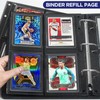 Top Loader Sleeves 4-Pocket Trading Card Storage Refill Binder Pages