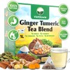 VietGlowie 20 Ginger Tumeric Tea Blend, 10.2g/bag to 33oz, Ginger,