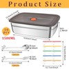 10Pcs 316 Stainless Steel Food Storage Containers Airtight Lids 50oz/1500ml