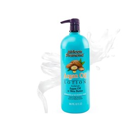 Argan Oil and Shea Butter Lotion by African Diamond. Includes a bonus 3-pack of 10ml lotions in assorted varieties. (946 ml, Argan Oil & Shea Butter)