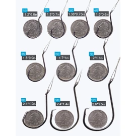 Beoccudo Circle Hooks Rigs Saltwater Steel Leader Wire, 25pcs Heavy Duty Circle Hook with Leader Wire Bass Catfish Fishing Lure Rig