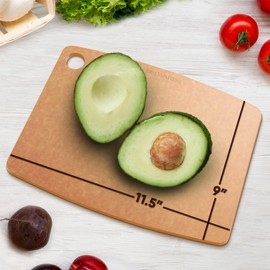 Wooden Cutting Board for Kitchen - Small Composite Wood Cutting Boards Dishwasher - Thin, BPA Free & Eco-Friendly Chopping Board (11.5 x 9 Inch, Natural)