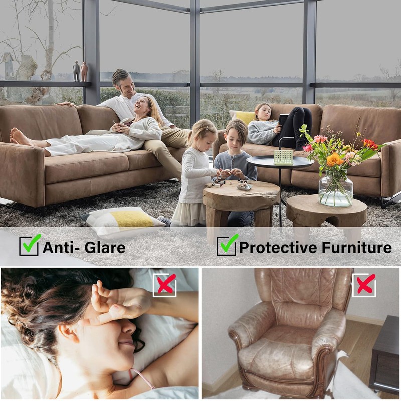 Kromapolis One Way Window Privacy Film Reflective Mirror Home Window