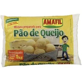 Mistura Preparada para Pão de Queijo Brasileiro Amafil 1kg | Cheese Bread Mix 2,2lb | Product of Brazil | Gluten Free | Pack of 2 x 1kg