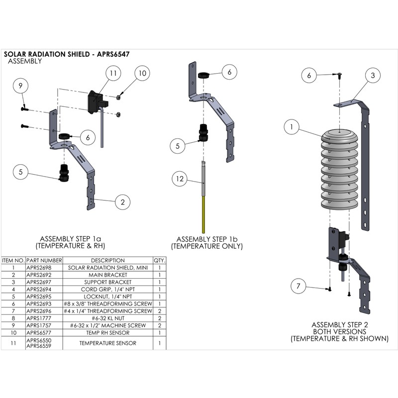 APRS World, LLC Solar Radiation Shield