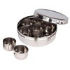 Stainless Steel Spice Box with Stainless Steel Lid, 7 Spice