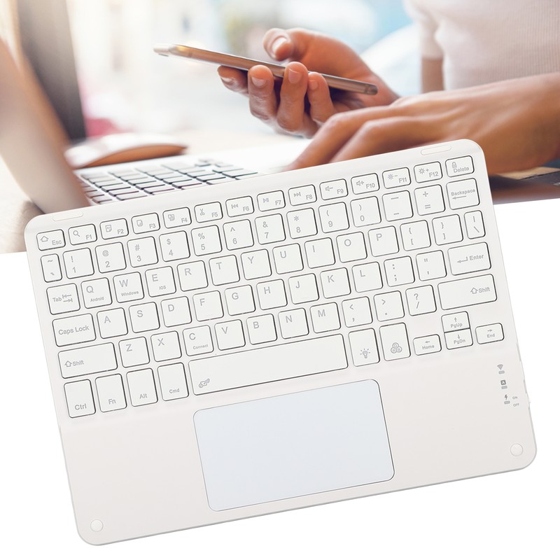 Wireless Keyboard with Touchpad Quadrate Keycap Ultra Thin 10inch Wireless
