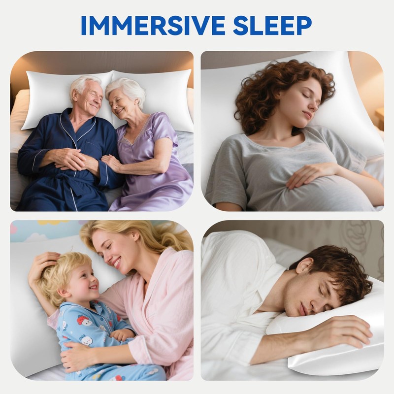 SUPA MODERN Pillow Cases White, Similar to Silk Pillow Cases