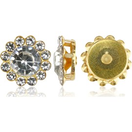 160 Pcs 12MM Sew on Rhinestones Crystals Glass Metal Base Sewing Flower Claw Rhinestones for Clothes Shoes Earring Belt Crafts Sewing Accessories(016 Mixed Colors)