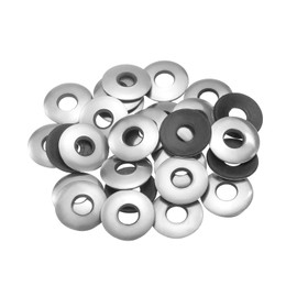 sourcing map 45Pcs Neoprene Rubber Sealing Washers M10x25mm 304 Stainless Steel EPDM Bonded Sealing Washer Waterproof Gaskets for Screws Bolts