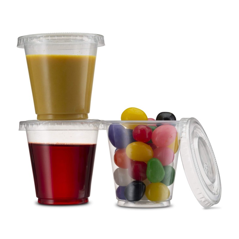 Disposable Plastic 3 Oz shot Cups Good for Condiments, Jello