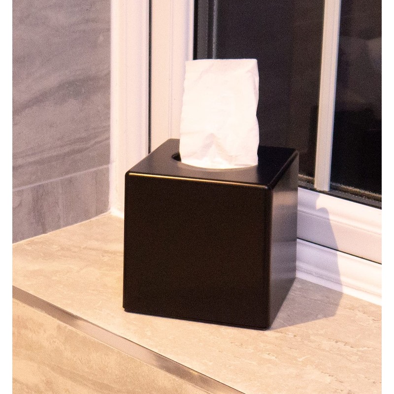Cube Tissue Box Holders (Matt Black)