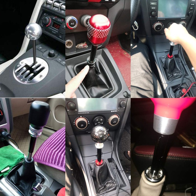 Pursuestar Black 4 Inch Aluminum Shift Knob Extender Extension for