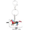 WEVENI Aleación de caballo ejecución llavero accesorios esmalte joyería para