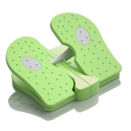 ZUFUMI Mini Foldable Leg Exerciser Portable Foot Pedal Exercise Machine Under Desk Stepper Exercising Leg Muscles Physical Therapy Leg Exercise Relieves Varicose Veins at Home Office (Green)