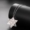 EUEAVAN Jewish Prayer Shema Yisrael Necklace for Women Two-Tone Star