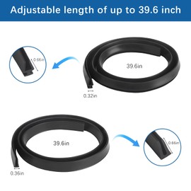 2 Pack Storm Door Sweep Replacement for Larson & Pella Storm Door Expander Sweep, CH9030501 Storm Door Seal Rubber Strip for Vinyl and Metal Door Sweep Assembly (H+V)