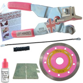 Tile Cutter Hand Tools Kit 1 Left Handed Tile Cutter 4 1/2 in Thin Diamond Grinder Tile Saw for Corner Cuts and Box Cut Outs in Porcelain Carbide Hacksaw Tile Blade For Notches in Ceramic Wall Tiles