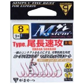 Gamakatsu Single hook M system type tail long haste 7.25 No. 9 krill pink 67481