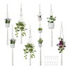 Relaxdays Macrame Hanging Basket, Set of 7, Boho Hanging Basket,