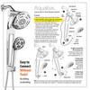 AQUABAR High-Pressure 3-way Shower Spa Combo with Adjustable 18" Extension