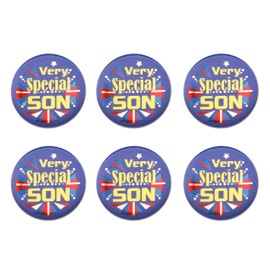 Beistle 6-Piece Very Special Son Satin Buttons