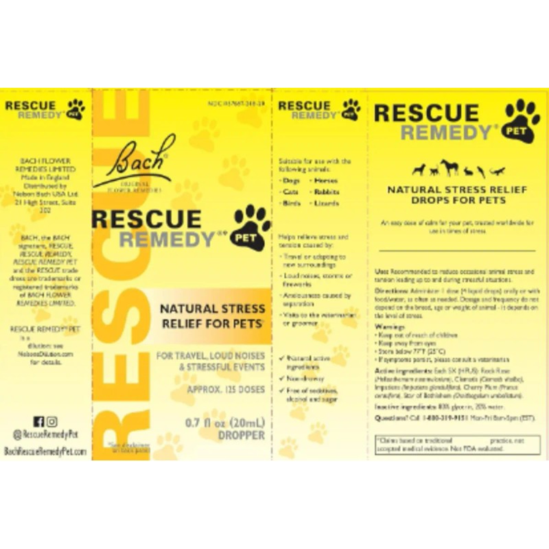 Nelsons | Bach- Rescue Remedy Pets | 20ml Sin Sabor