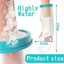 Wasserdichter Gipsschutz Arm für Männer und Frauen, Armprotektor Abdeckung für Bandage, Wiederverwendbar Gipsarm Duschen Schutzhülle Arm Gips Duschhülle, Armschutz Beim Baden (Erwachsene Kurzer Arm)