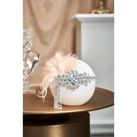 BABEYOND Women’s 1920s Headband Flapper Feather Headpiec with Chain Roaring 20s Great Themed Party Hair Accessory