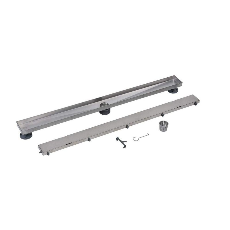 Oatey DLS1360R2 Designline Stainless Steel Linear DIY Shower Drain Tile-In