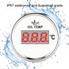 Universal Digital Oil Temperature Gauge 52mm 50‑150℃ W/Red Backlight 12V/24V