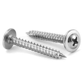 #8 x 1-1/4" Wood Screw 500Pcs 410 Stainless Steel Standard Thread Truss Head Fast Self Tapping by SG TZH
