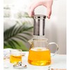 Mini Size Glass Teapot Tea Kettle-with Stainless Steel Removable Infuser