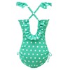 qyqkfly Girls One Piece Polka Dot or Flower Adjustable Bathing