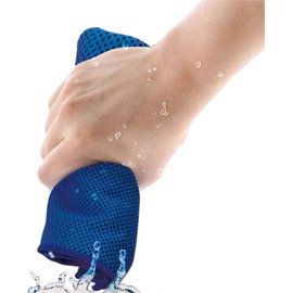 Trade One 30525 Cooling Towel, Cool Towel, 47.2 x 11.8 inches (120 x 30 cm), Neck Cooling, Heatstroke Prevention, Antibacterial, Sports, Outdoors, Camping, Blue