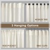 Pitalk - Cortinas extralargas de Lino Natural de 120 Pulgadas