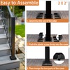 2 Pack 2X2IN Aluminum Split Deck Post Base Cover, Solid