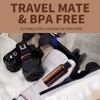 Toureal 100 ml Amber Travel Bottle Set with Flip Cap