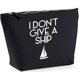 Hippowarehouse I Don't Give a Ship printed make up cosmetic wash bag 18x19x9cm