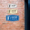 Signs ByLITA Fancy Caution Door Opens Towards You Sign (Brushed