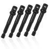 Litoexpe 10 Pcs 3/8 Inch Impact Adapter Square Socket, Black