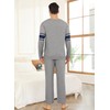 Sopesil Mens Pyjamas Sets Long Sleeve Pjs for Men Cotton