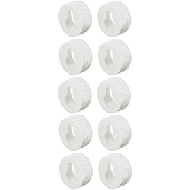 cyclingcolors 10x Cupboard Holder Wall Cupboard with Keyhole 20 mm Plastic White Furniture Holder Hanger Round for Wooden Frames